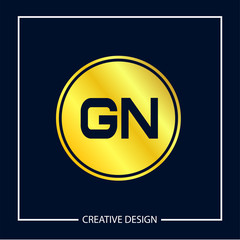 Initial Letter GN Logo Template Design