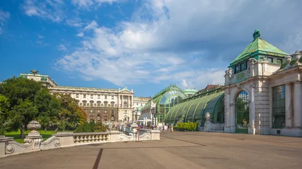 Foto op Canvas Exteriors of the Vienna butterfly house in the imperial garden, Schmetterlinghaus © k_samurkas