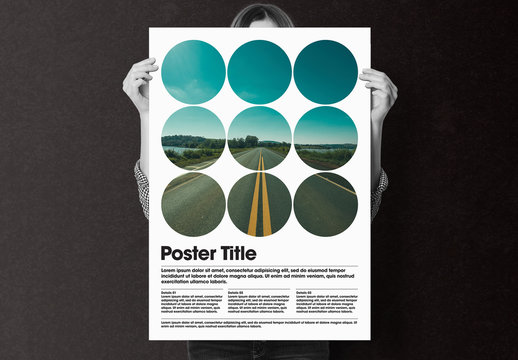 Poster Layout with Photo Mask Elements
