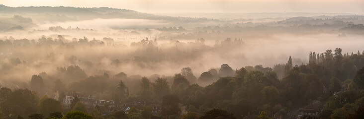 Misty Landscape-Streatley over Goring on Thames.