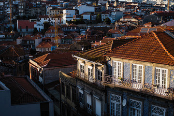 Fototapeta premium View of the houses in the historical center of Porto, Portugal.