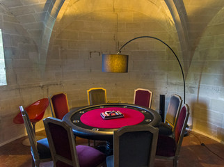 Poker table.