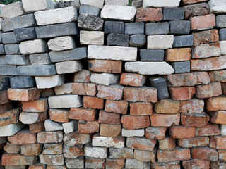 White misty brick wall for background or texture