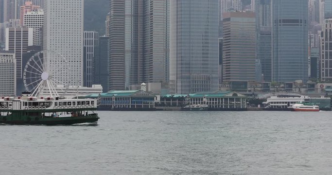 Star Ferry Boat Crossing Victoria Harbour Hong Kong
