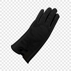 Leather gloves icon. Realistic illustration of leather gloves vector icon for web design on transparent background for web