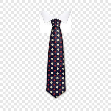 Tie icon. Realistic illustration of tie vector icon for web design on transparent background for web