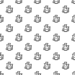 Chemistry flask pattern seamless repeat background for any web design