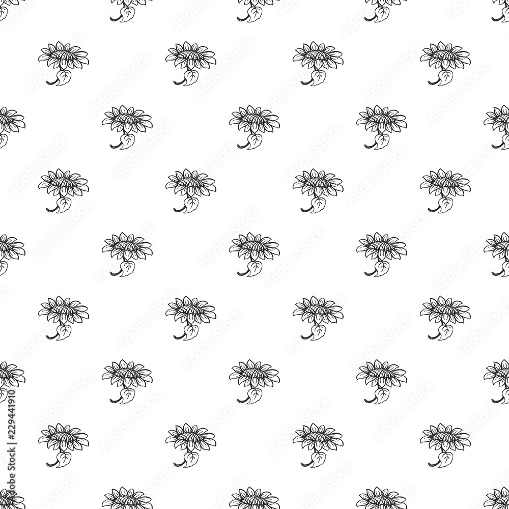 Poster sunflower pattern seamless repeat background for any web design