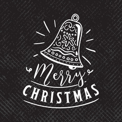 Merry Christmas typography.
