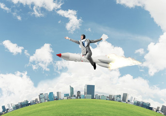 Business success and targets achievement concept.