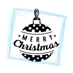 Merry Christmas typography.