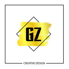 Initial Letter GZ Logo Template Design