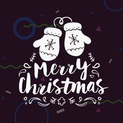 Merry Christmas typography.