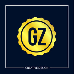 Initial Letter GZ Logo Template Design