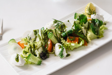 spring salad with cheese