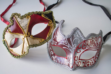 colored venetian masks