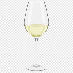 Transparent wineglass vector
