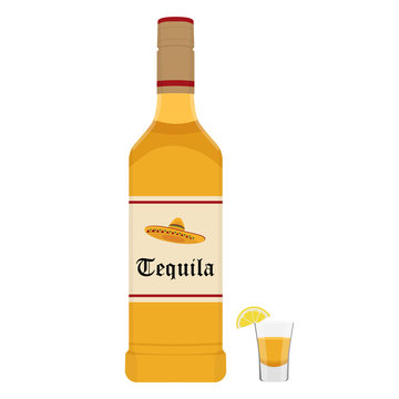 Tequila bottle vector