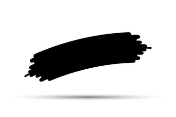 Abstract black logo template with brush stroke