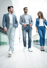 group of business people in the office hall