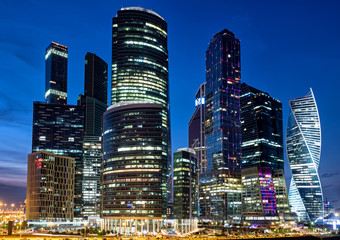 Fototapeta na wymiar skyscrapers in moscow