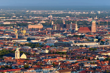 Aerial view of Munich. Munich, Bavaria, Germany