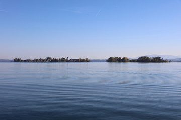 Fraueninsel on Lake Chiemsee seen from ferry