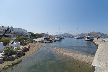 Fototapeta na wymiar Naoussa village and harbor - Aegean Sea - Paros Cyclades island - Greece