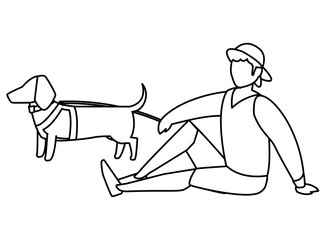 man and dog design