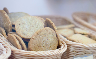 tasty cookies in the basket