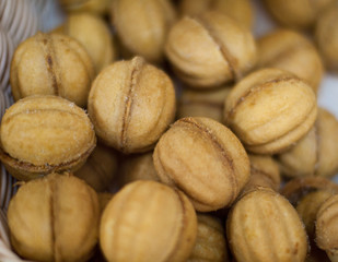 tasty cookies in the basket