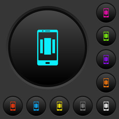 Setting up mobile homescreen dark push buttons with color icons