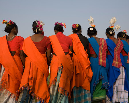 Santhali tribal dancers