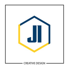 Initial Letter JI Logo Template Design