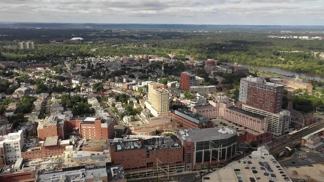 Aerial of New Brunswick, New Jersey