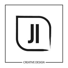 Initial Letter JI Logo Template Design