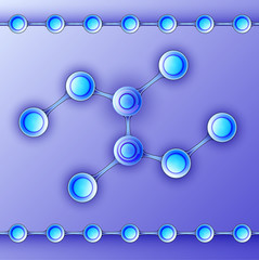 abstract background with molecules