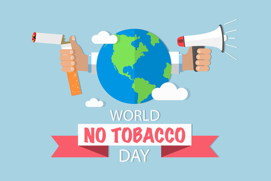 World No Tobacco day celebration vector