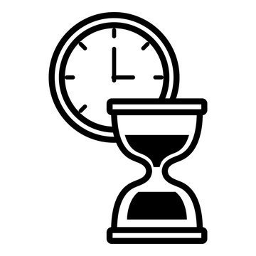 clock and hourglass design