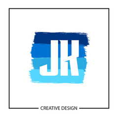 Initial Letter JK Logo Template Design