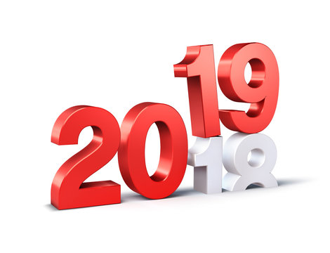 Red 2019 New Year beginning symbol