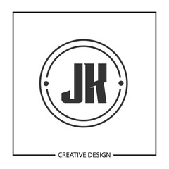 Initial Letter JK Logo Template Design