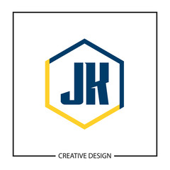 Initial Letter JK Logo Template Design