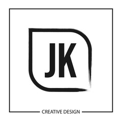Initial Letter JK Logo Template Design