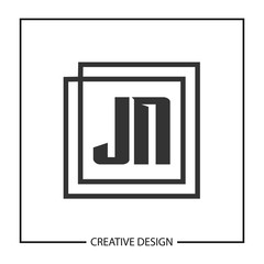 Initial Letter JN Logo Template Design