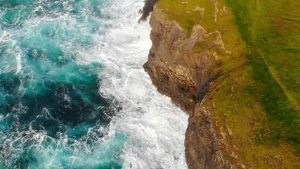 Wild Atlantic Ocean water at the west coast of Ireland