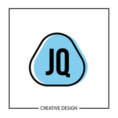 Initial Letter JQ Logo Template Design
