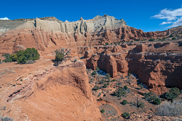 Deep Canyon Below  a Colorful Ridge