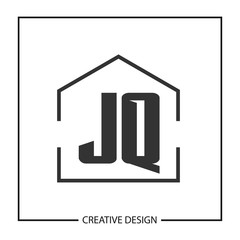 Initial Letter JQ Logo Template Design