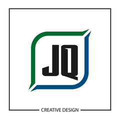 Obraz premium Initial Letter JQ Logo Template Design